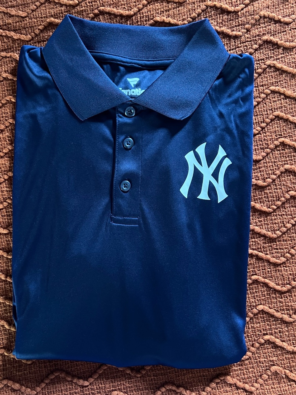Fanatics Navy Polo with White NY Logo